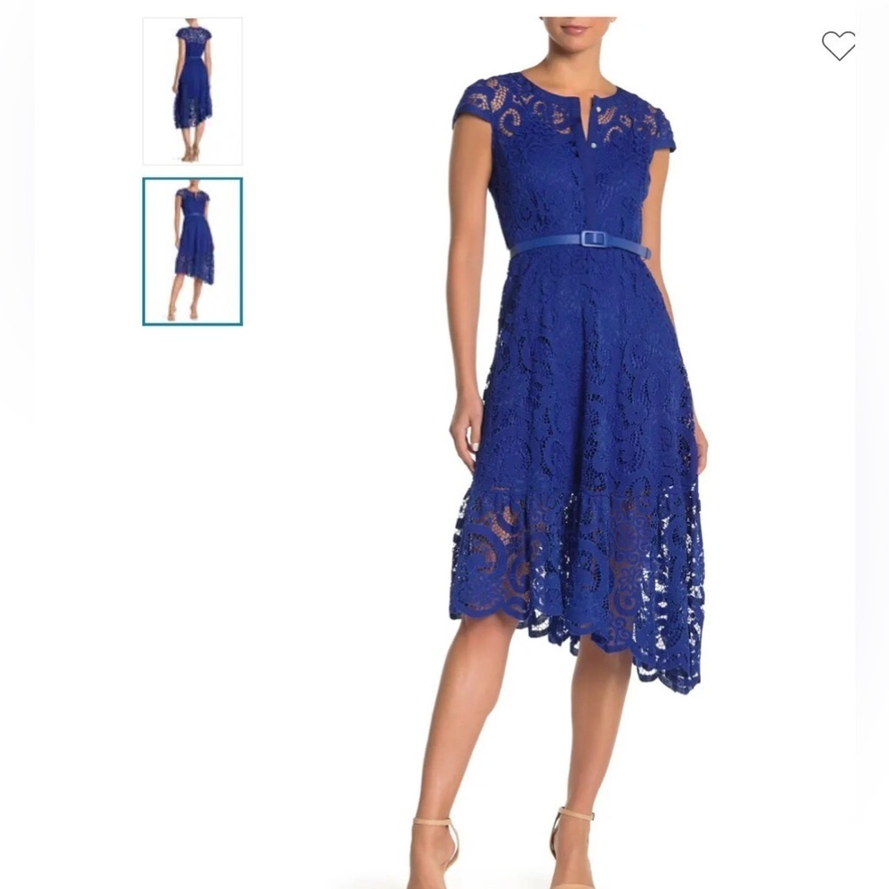 Nanette Nanette Lepore Lace cap sleeve dress Blue 8